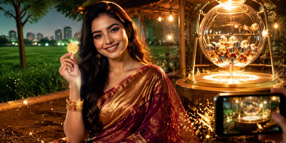 বগুড়ায় লটারি অফার উপভোগ করছেন একজন ব্যবহারকারী শাড়ি পরিহিত